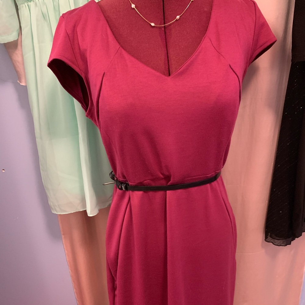 George dress burgundy